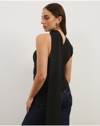 Atmos&Here - Charlotte One Shoulder Scarf Top