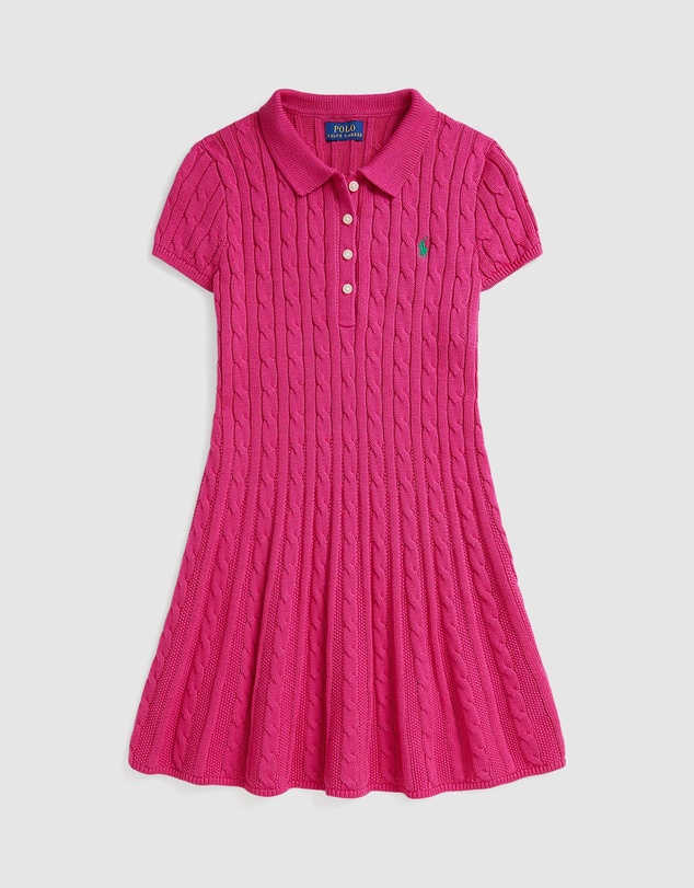 Polo Ralph Lauren - Cable-Knit Cotton Polo Sweater Dress - Babies-Teens