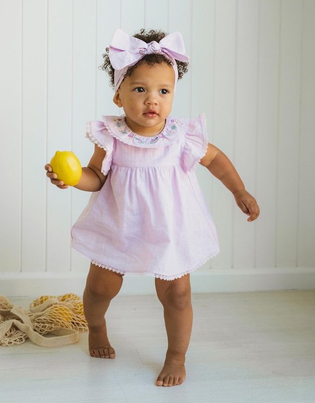 Bebe by Minihaha - Madelyn Embroidered Overlay Bodysuit - Babies