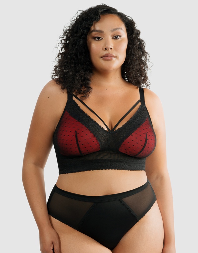 Parfait - Mia Dot Longline Padded Lace Bralette