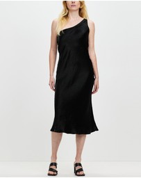 Third Form - Running Water Bias One Shoulder Dress