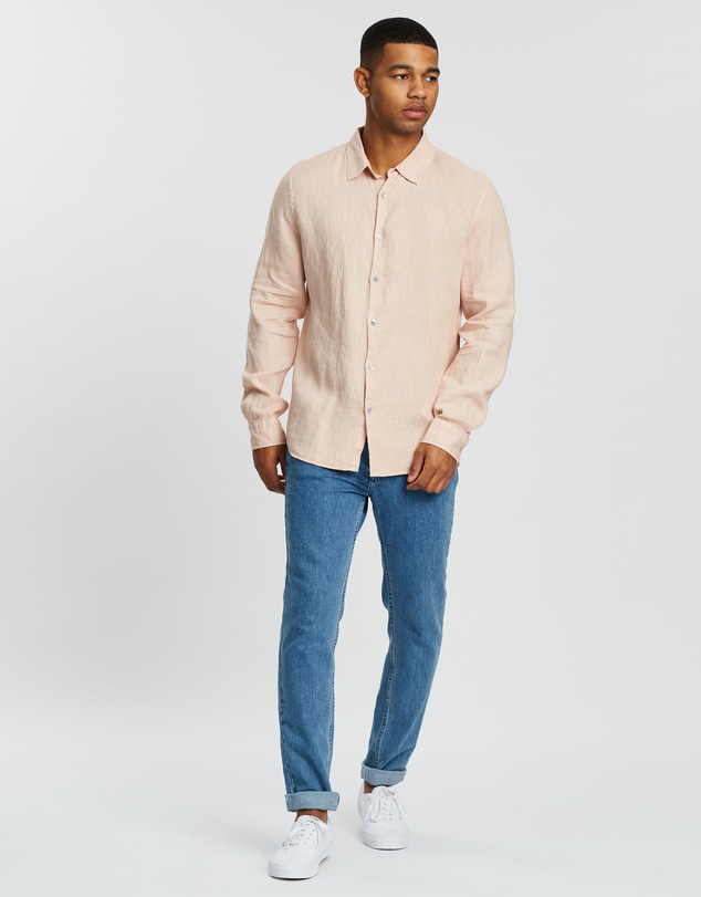 Assembly Label - Casual Long Sleeve Linen Shirt