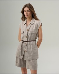 IDA+S - Josephine Oversized Linen Vest