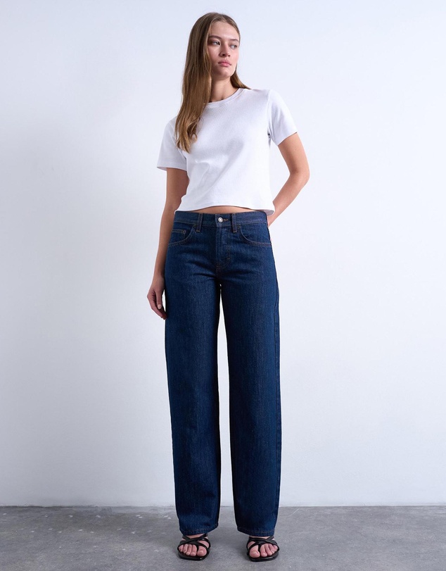 TOPSHOP - Ember LR Wide Deinm Jeans DB Noos