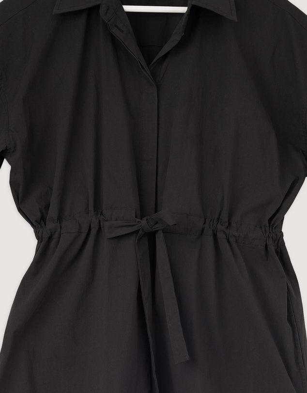 Revibe - Repaired Shona Joy Campbell Short Sleeve Drawstring Shirt Dress - AU 8