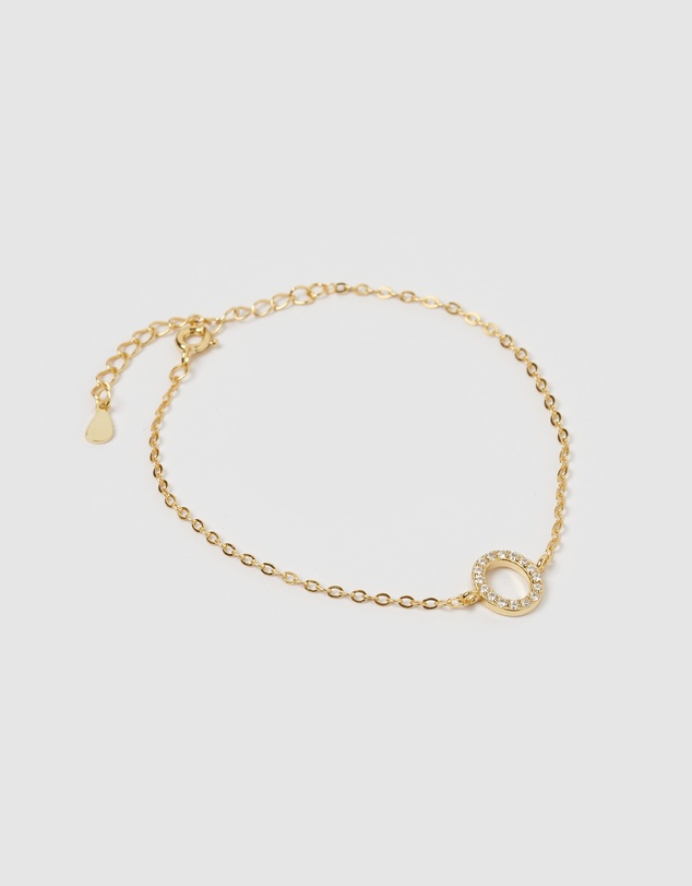 Izoa - Crystal Letter O Bracelet