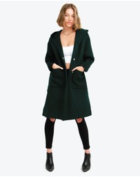 Belle & Bloom - Walk This Way Wool Blend Hooded Coat