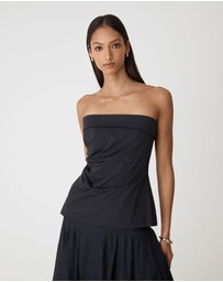 Forcast - Deb Cotton Strapless Tunic