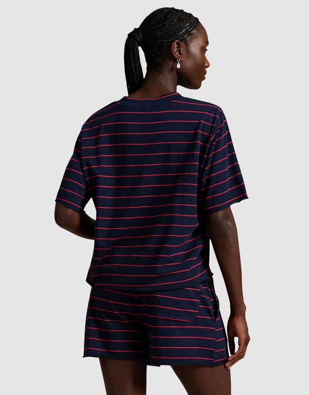 Polo Ralph Lauren - Club Terry Striped Cotton Tee & Boxer Short Pyjama Set