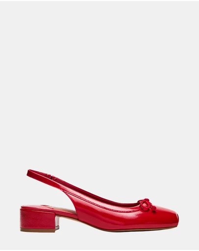 Steve Madden - Loved Red Crinkle Patent Heels
