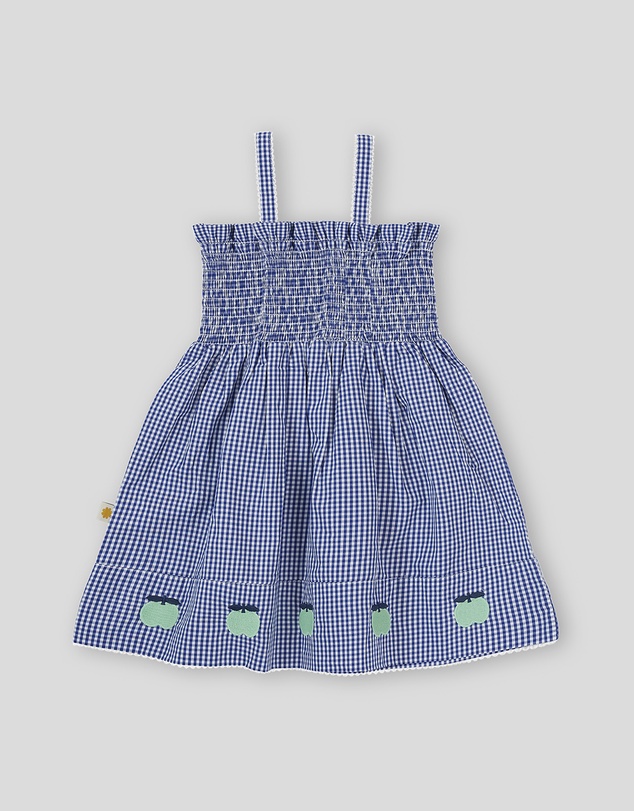 Goldie + Ace - Shirred Gingham Apple Dress - Babies-Kids