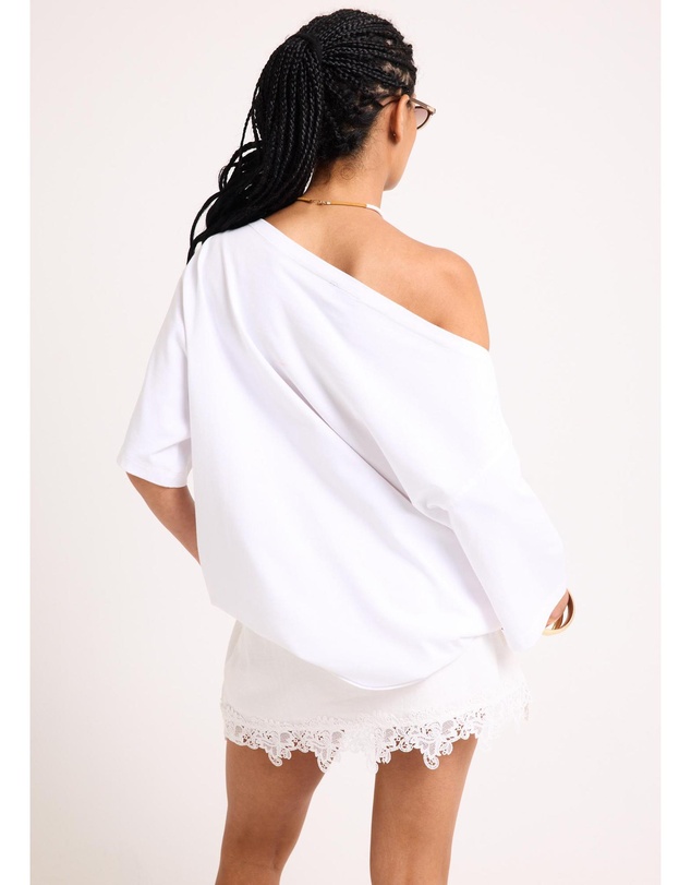 Alice In The Eve - Orchid Off Shoulder T-Shirt
