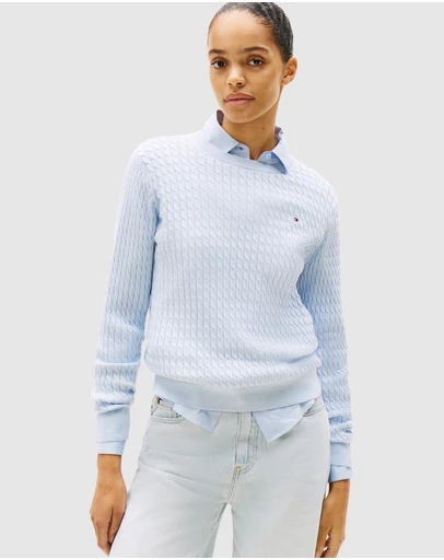 Tommy Hilfiger - Fine Cable Knit Crew Neck Jumper