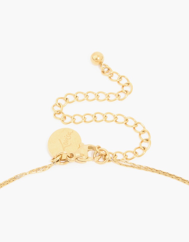 Lovisa - Waterproof Gold Plated Stainless Steel Pearl & Beaded Ball Layered Necklace
