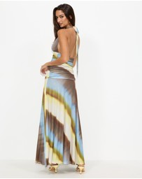 Dazie - Topaz Mesh Halter Maxi Dress