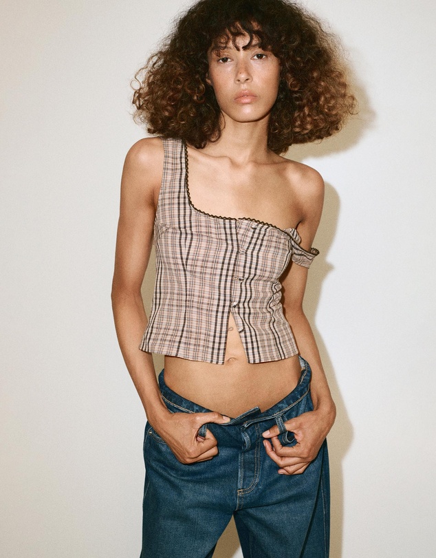 M.N.G - Checked Cotton Top