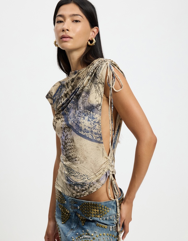 Jaded London - Asym Ruched Top