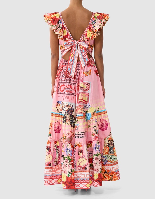 Camilla - Tiered Dress With Neck Frill