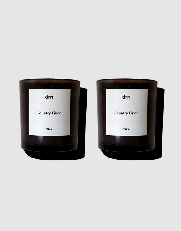 Kirri by Scent Australia Home - Country Linen Candle (400g) Duo