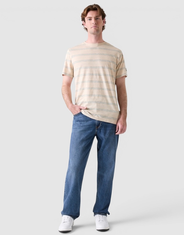 GUESS - Striped Acid Wash T-Shirt
