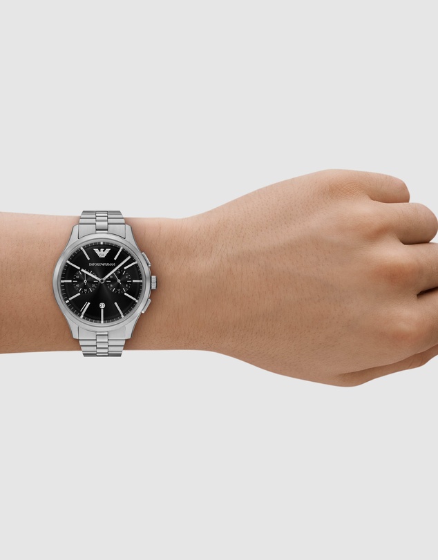 Emporio Armani - Silver Tone Chronograph Watch