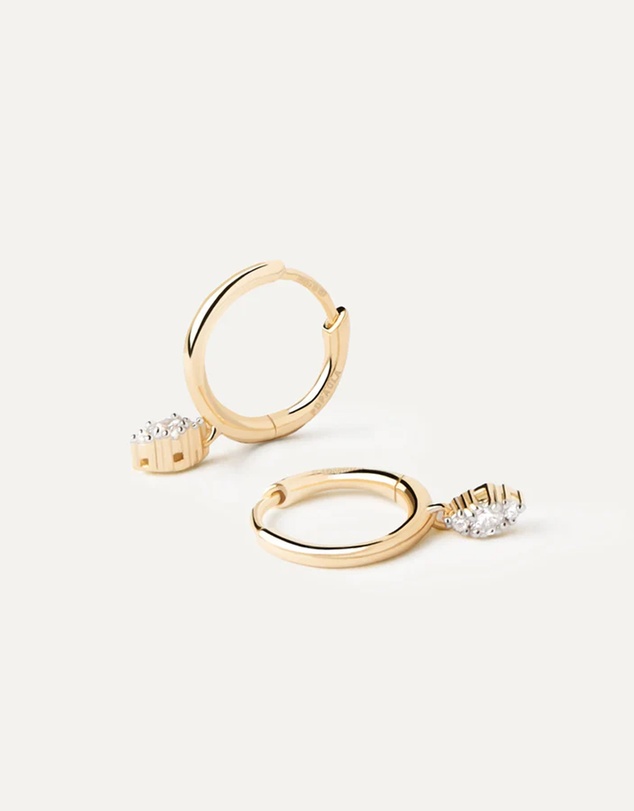 PDPAOLA - Diamonds and Gold Emi Hoop Earrings