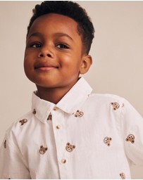 Huxbaby - Shortsleeve Huxbear Button Up Crisp - Babies