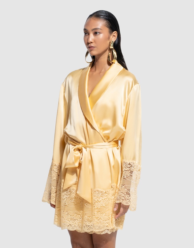 GINIA - Silk Lace Robe