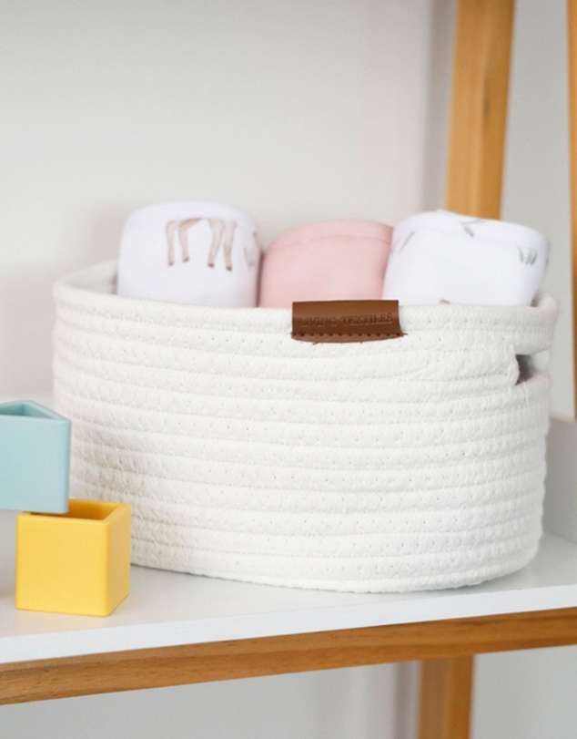 Living Textiles - 3 Pc Cotton Rope Storage Set- Cream