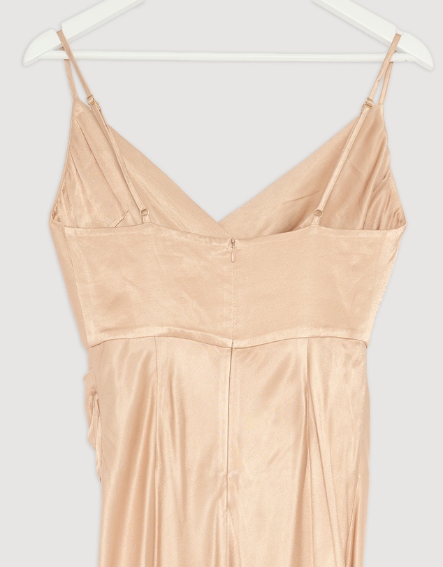 Revibe - Repaired Shona Joy La Lune Cross Draped Maxi Dress - AU 8