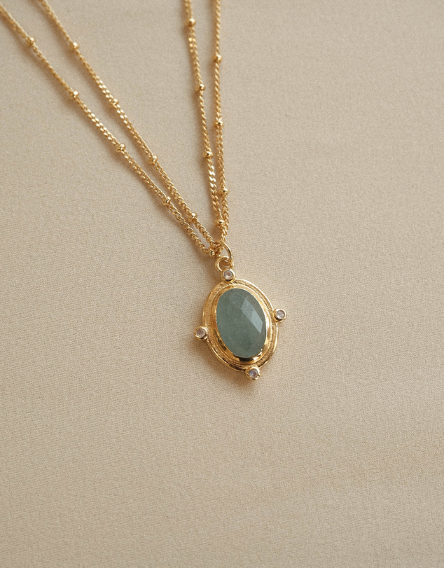 Bianc - Breeze Necklace Milky Aquamarine