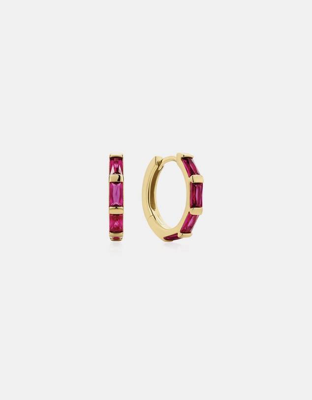 Ania Haie - Ania Haie Crimson Huggie Hoop Earrings