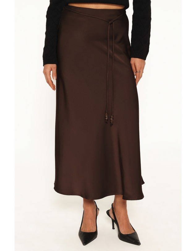 Petal & Pup - Bayley Midi Skirt - Chocolate Brown