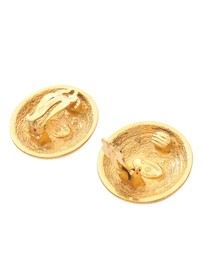 Pre-Loved by Azura Reborn - Pre-Loved CC Gold Plated Round Clip On Earrings