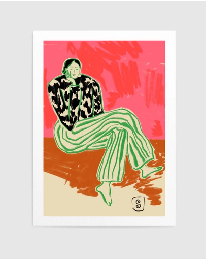 Olive et Oriel - Calm Woman Portrait by Sandra Poliakov Art Print