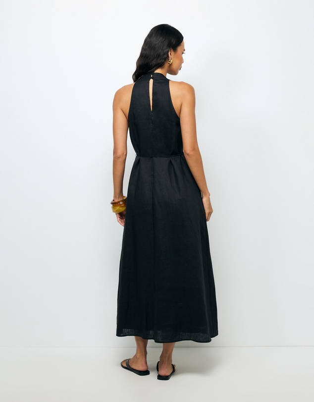 AERE - Loretta Linen Midi Dress