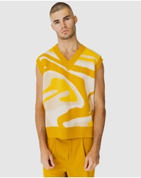 Justin Cassin - Ignite Pattern Knitted Vest