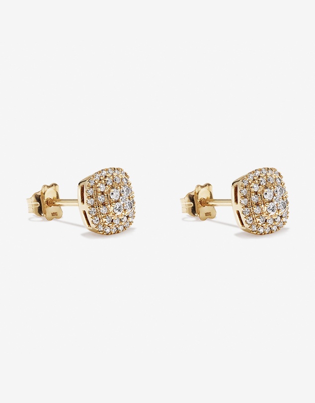 Michael Hill - 0.30 Carat TW Cushion Shaped Diamond Cluster Stud Earrings in 10kt Yellow Gold