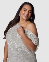 Pink Dusk by Curve Project - Bare Desire Sequin Top