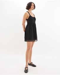 Amelius - Adrielle Lace Detail Mini Dress