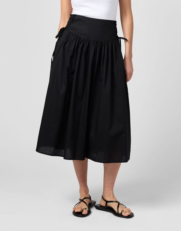 MVN - Tie Side Midi Skirt