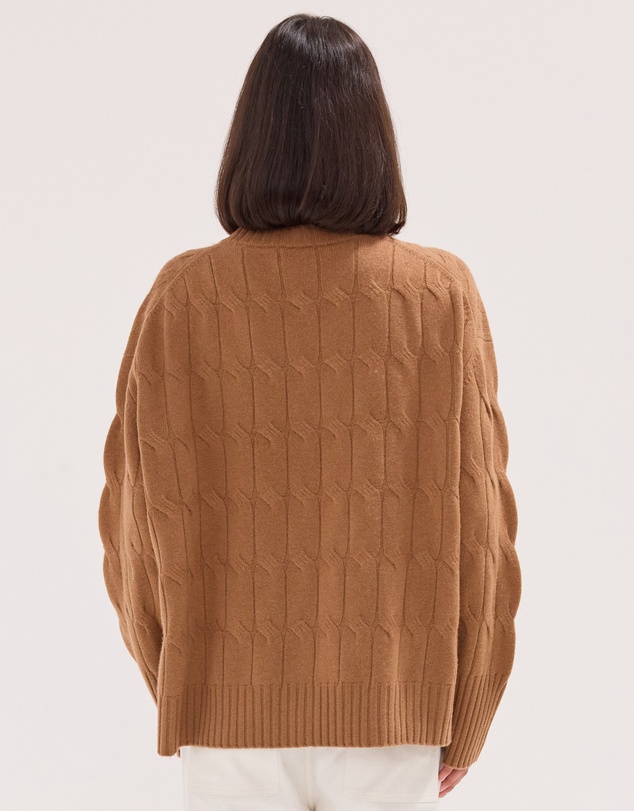 Cloth & Co. - The Cable Knit Jumper Sandalwood