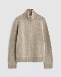 COS - Donegal-Effect Wool Zip-Up Cardigan