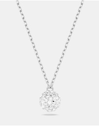 Swarovski - Dextera Pendant, Round Cut, Sphere, White, Rhodium-Plated