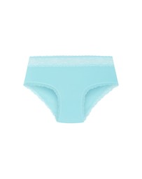 City Chic - Plus size Iris 3 Pack Cotton Cheeky Panty - pink icing blue tint teal