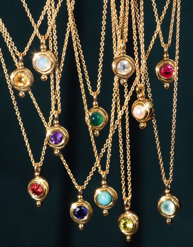 Ottoman Hands - December Birthstone Pendant Necklace