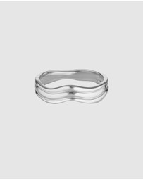 HOUSE OF SLANI - Silver Adeline Wave Gold Ring