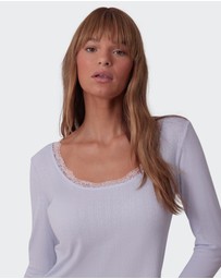 Bras N Things - Mix And Match Long Sleeve Top-Light Blue