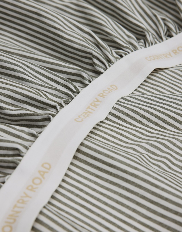 Country Road - Brae Australian Cotton Stripe King Fitted Sheet