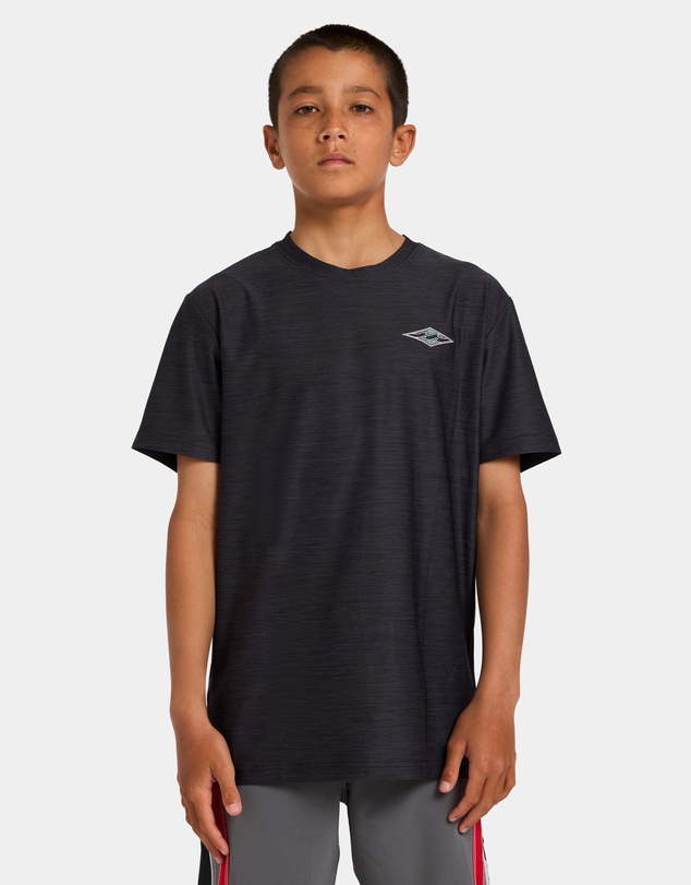 Billabong - Boys 8 to 16 Boys Diamond Shoreline Loose Fit Short Sleeve Rashguard